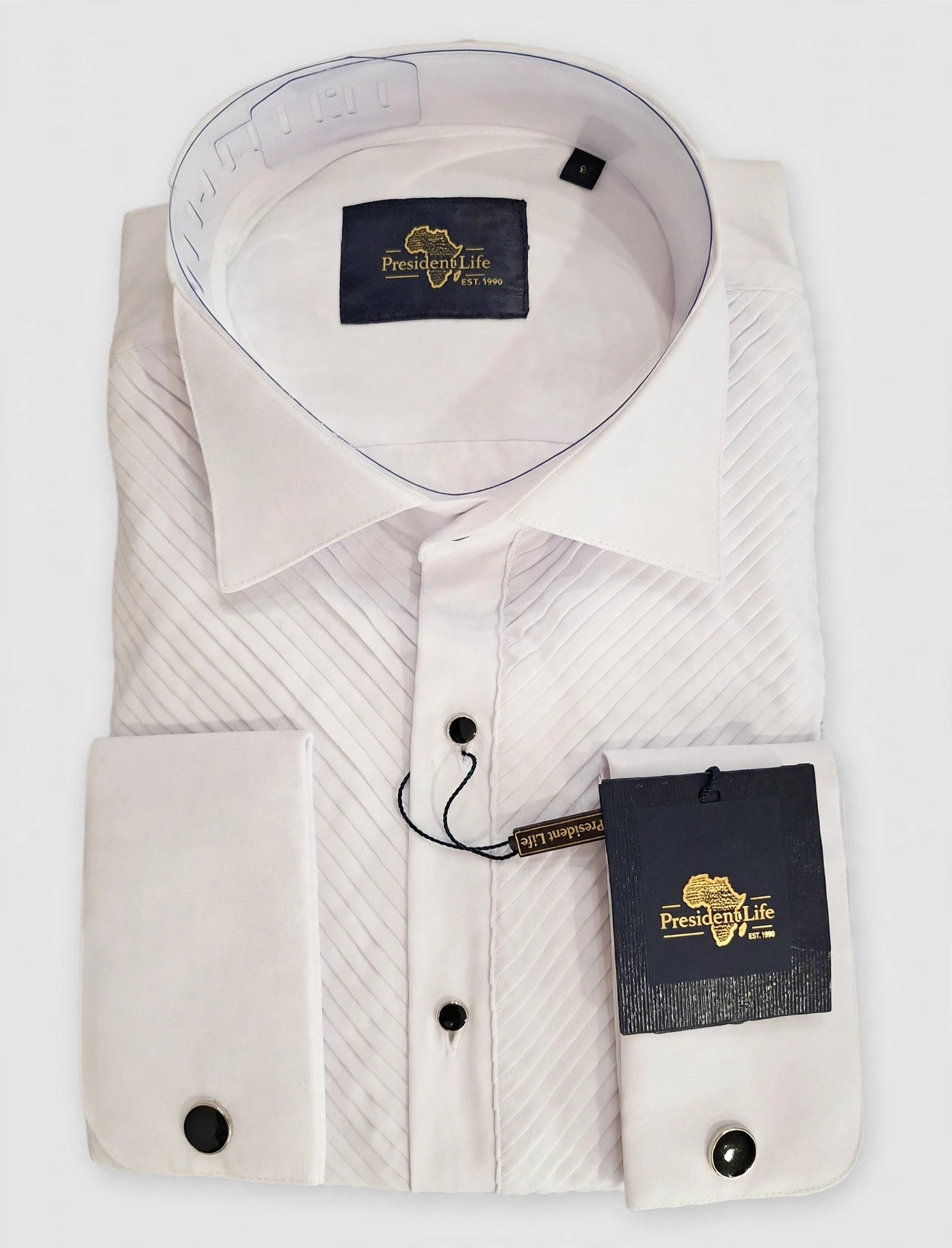 Chemise de cérémonie à col cassé blanche