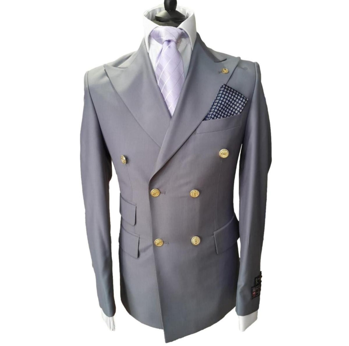 Costume blazer croisé gris : Marvin