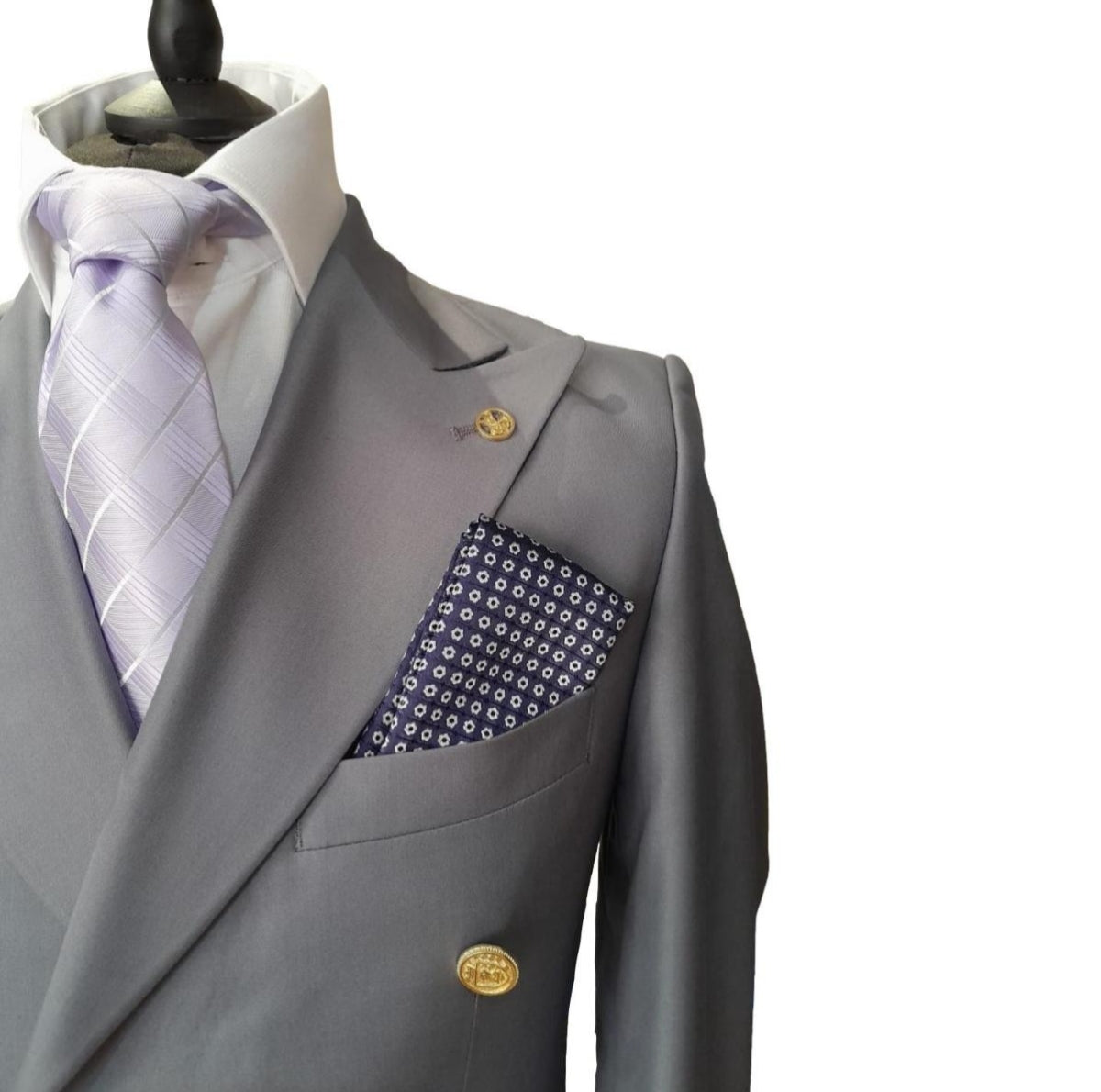 Costume blazer croisé gris : Marvin
