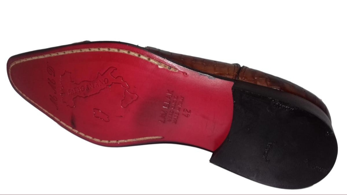 Chaussure richelieu homme bordeaux et marron clair - Jason