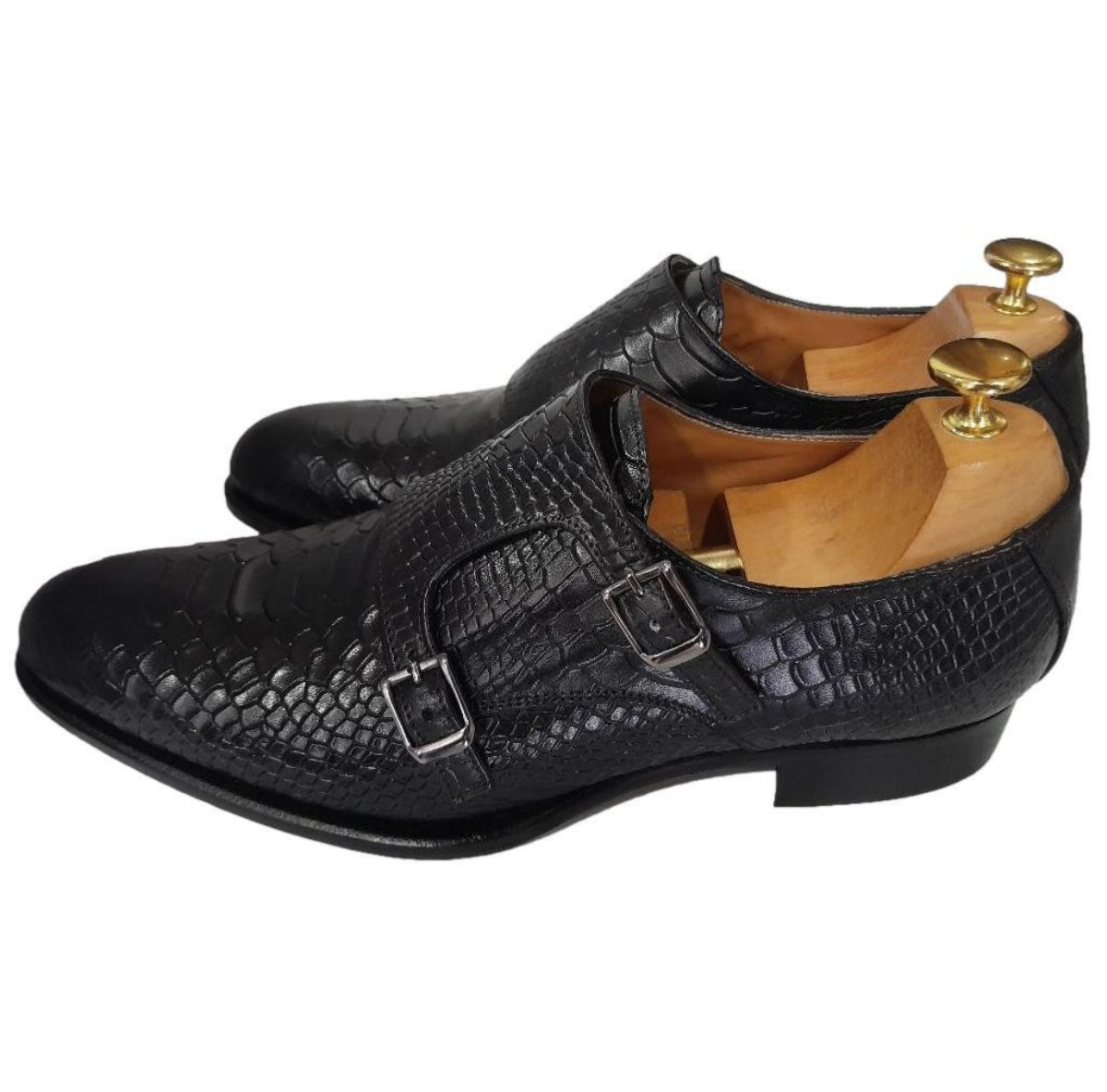 Chaussure derby à double boucle noir - Arley