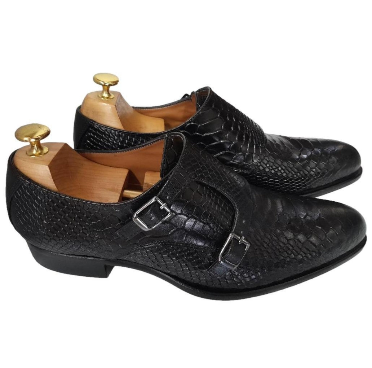 Chaussure derby à double boucle noir - Arley