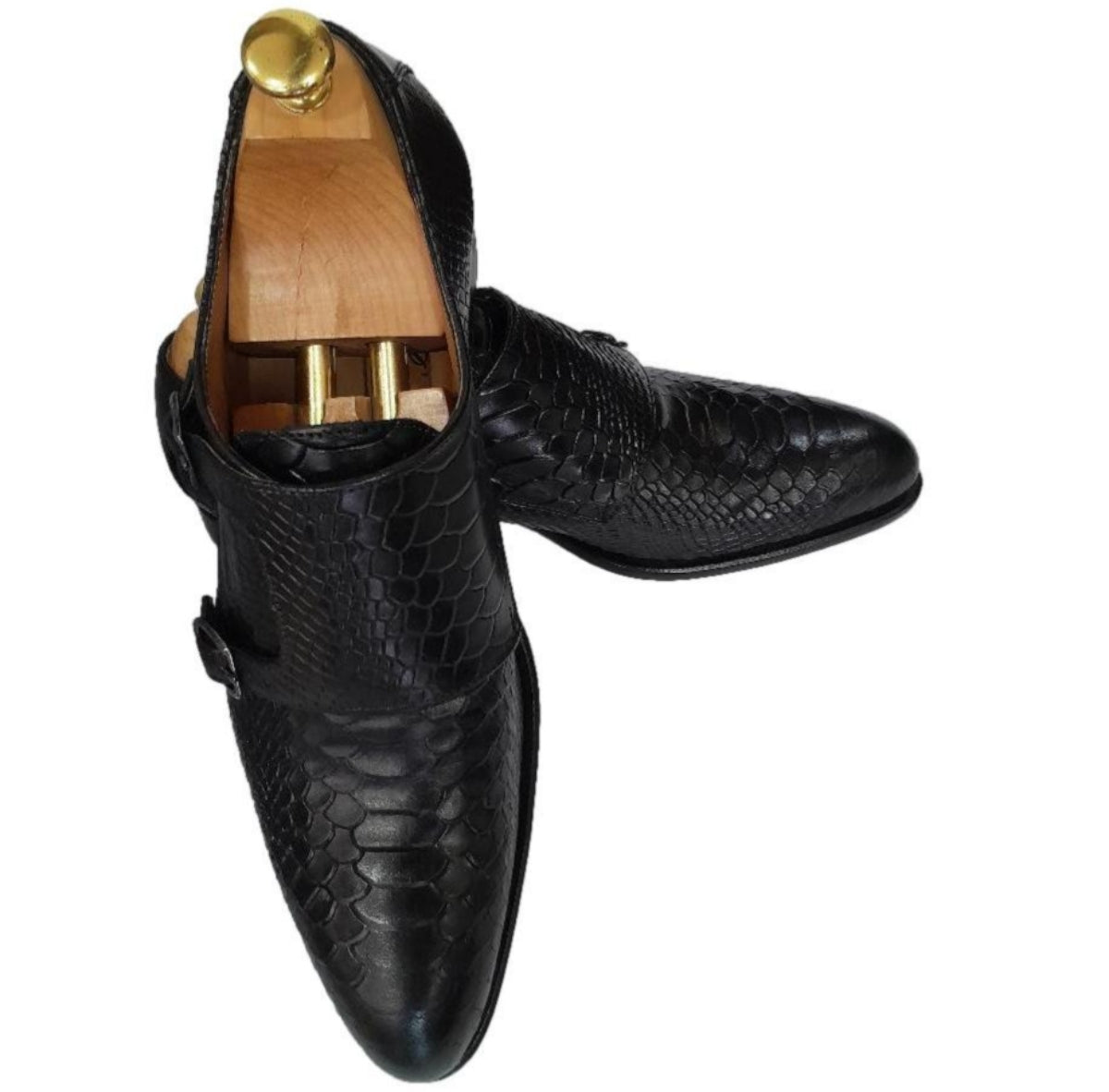 Chaussure derby à double boucle noir - Arley