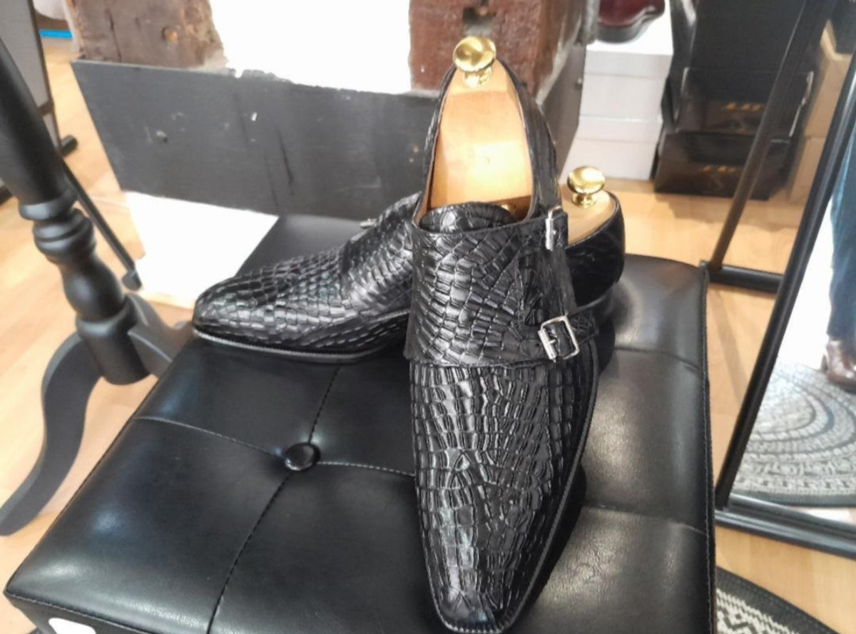 Chaussure derby à double boucle noir - Rico