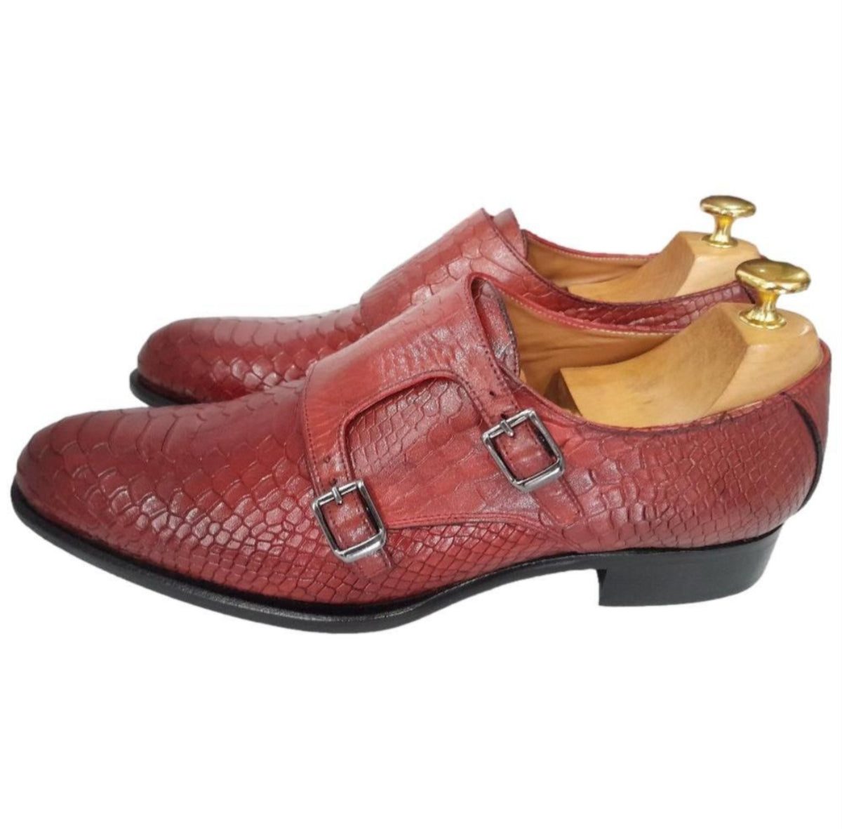 Chaussure derby à double boucle rouge - Arley