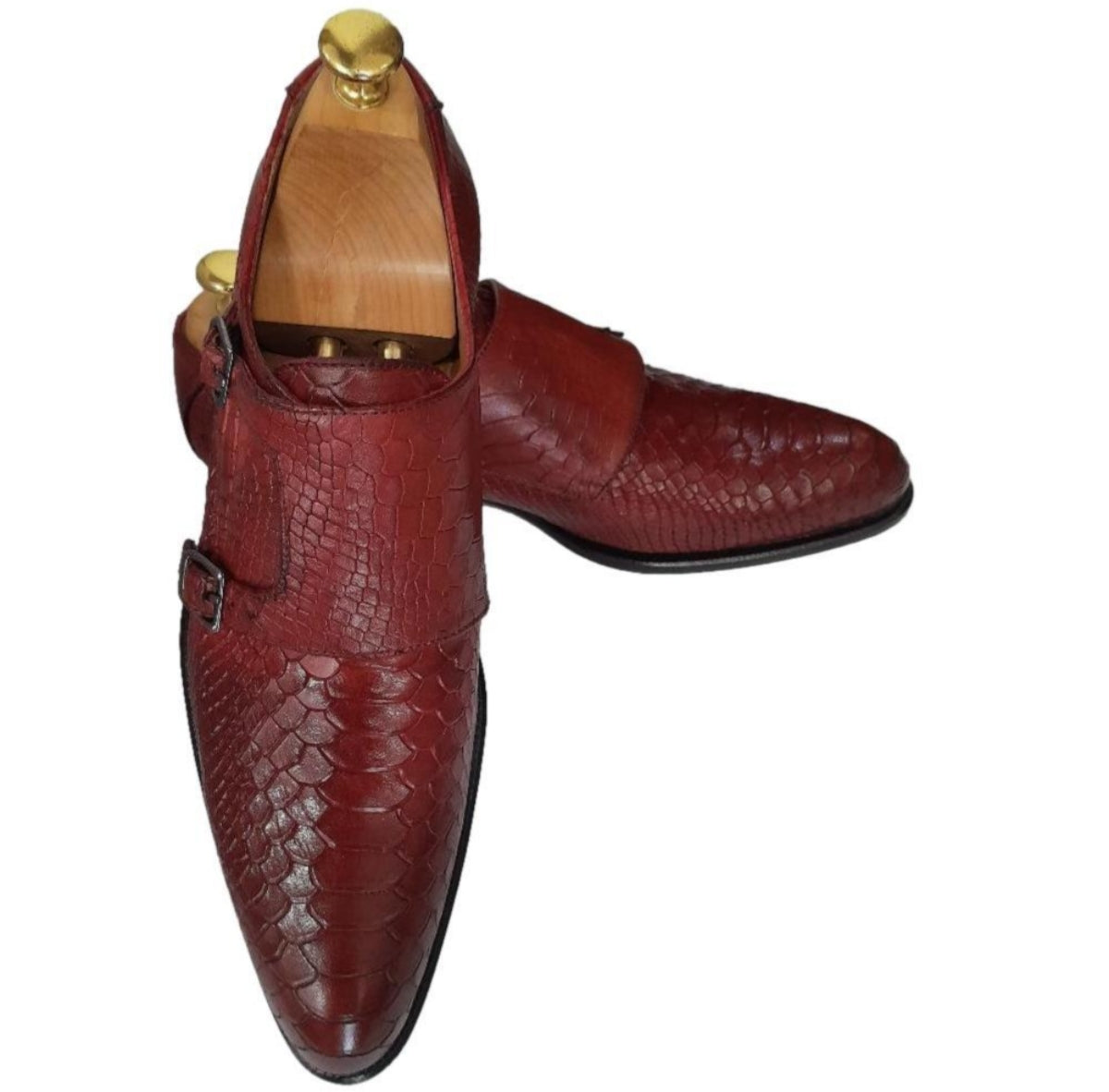 Chaussure derby à double boucle rouge - Arley