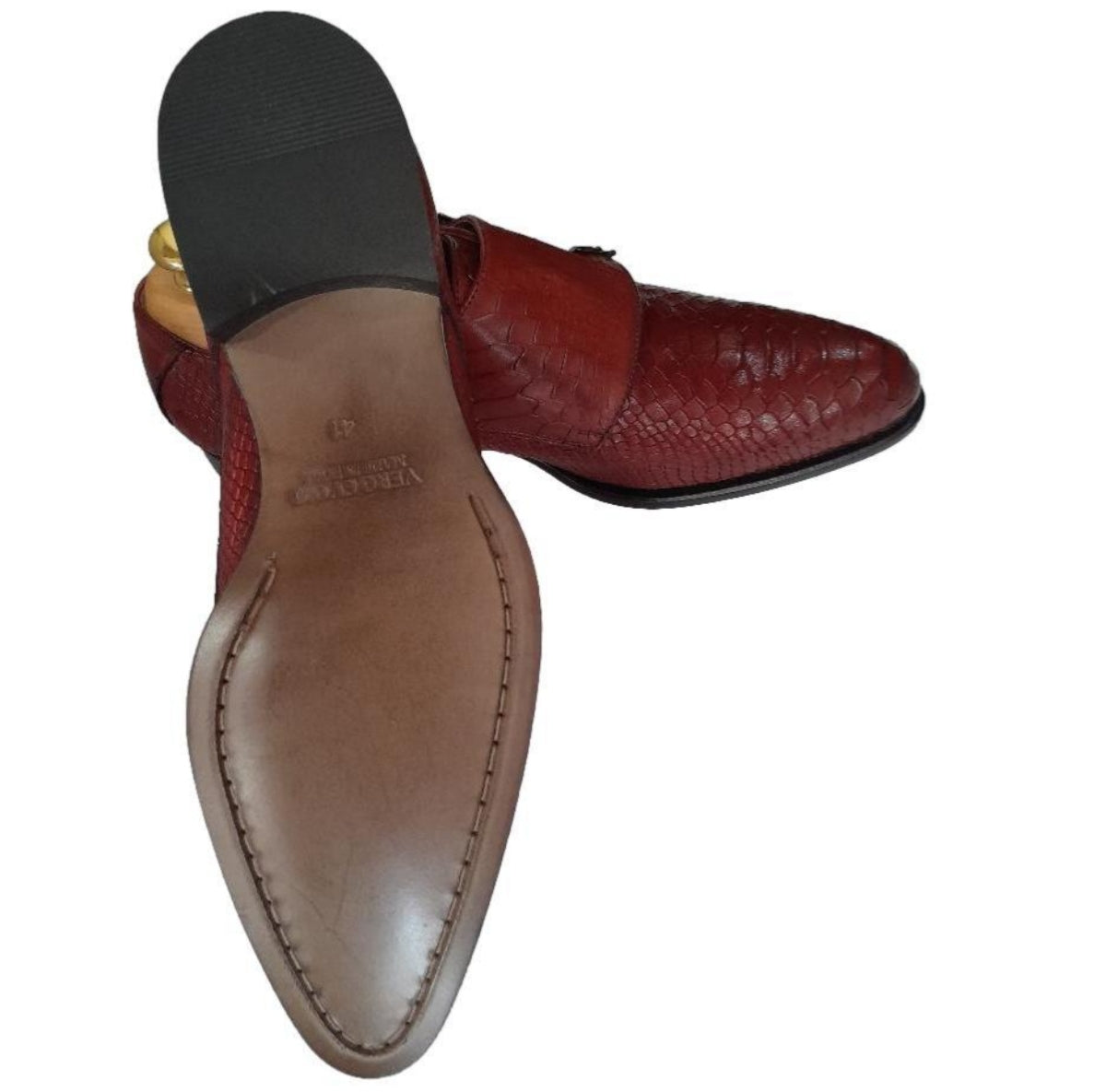 Chaussure derby à double boucle rouge - Arley