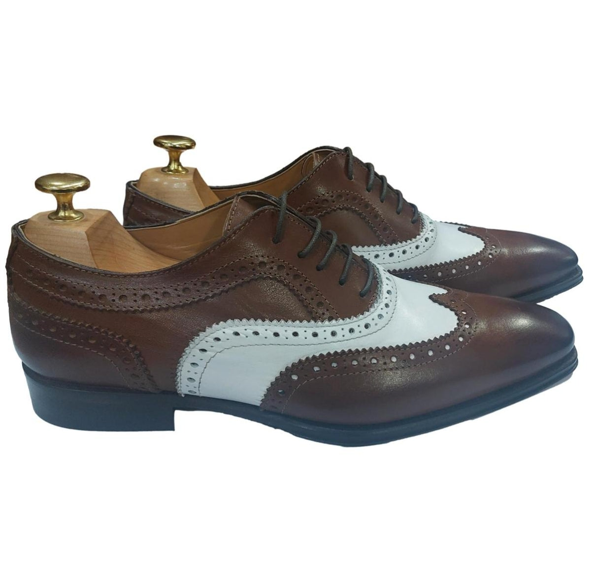 Chaussure derby homme marron et blanc - Miami