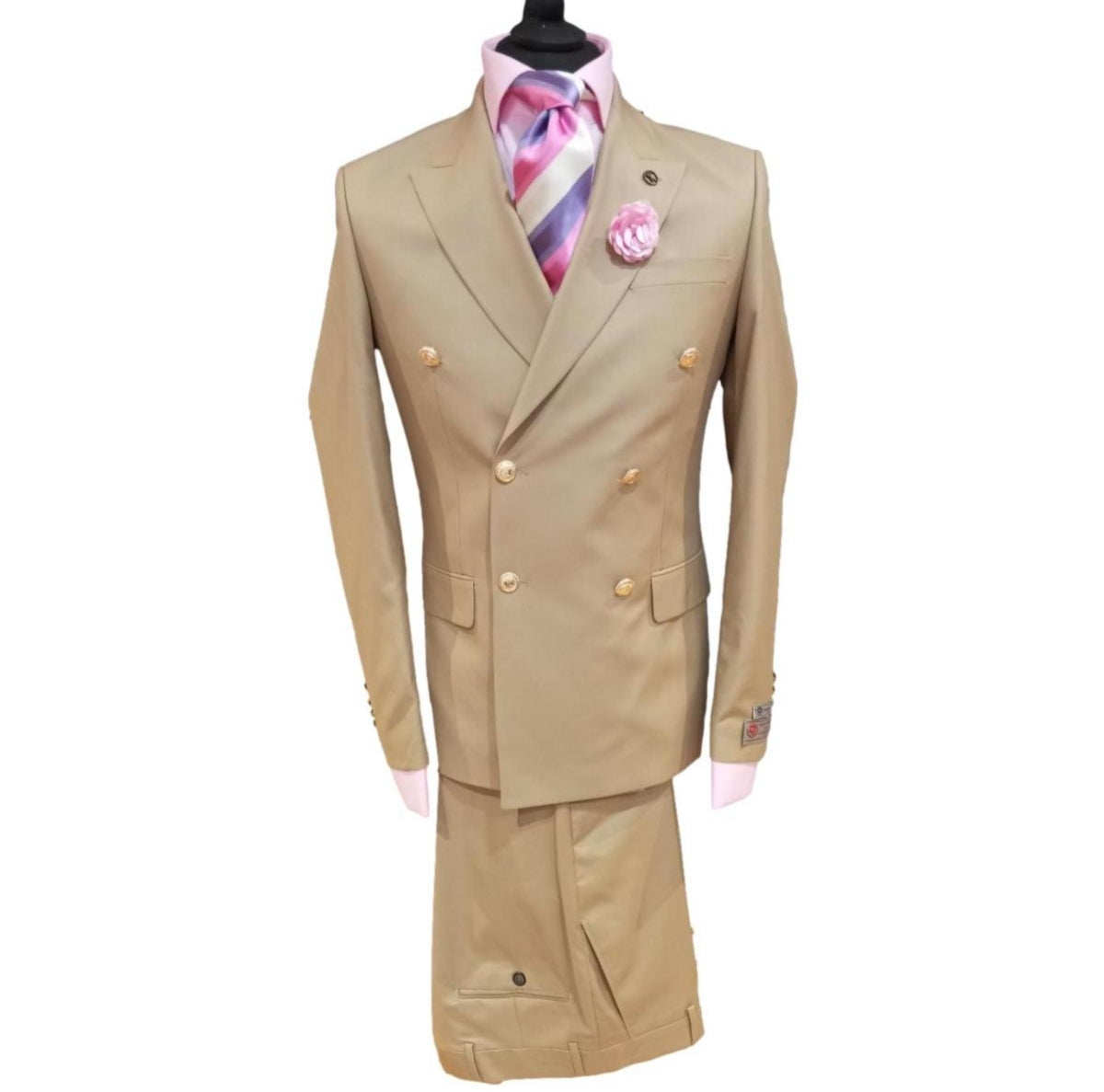 Costume blazer croisé beige : Marvin