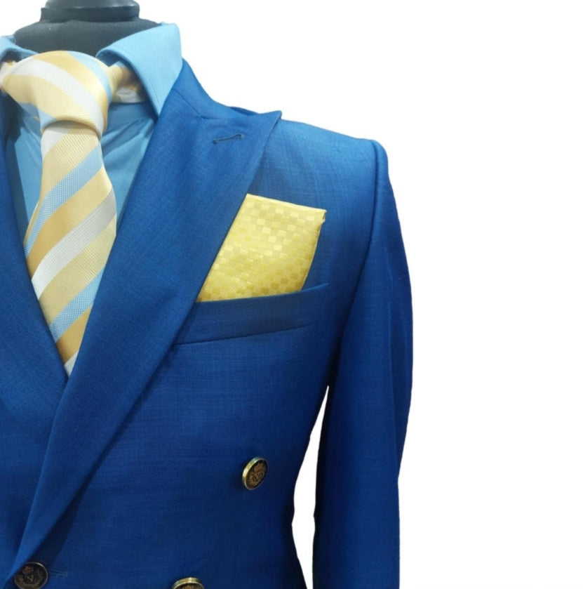 Costume blazer croisé bleu royal : Blaise