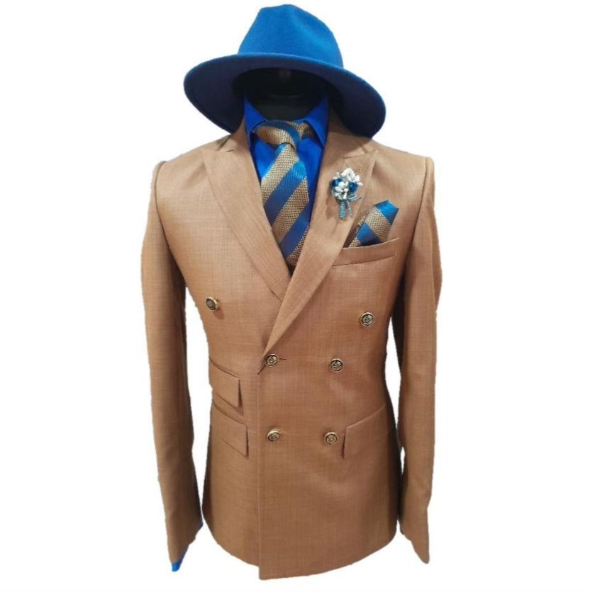 Costume blazer croisé marron : Blaise