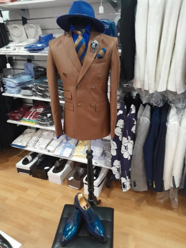 Costume blazer croisé marron : Blaise