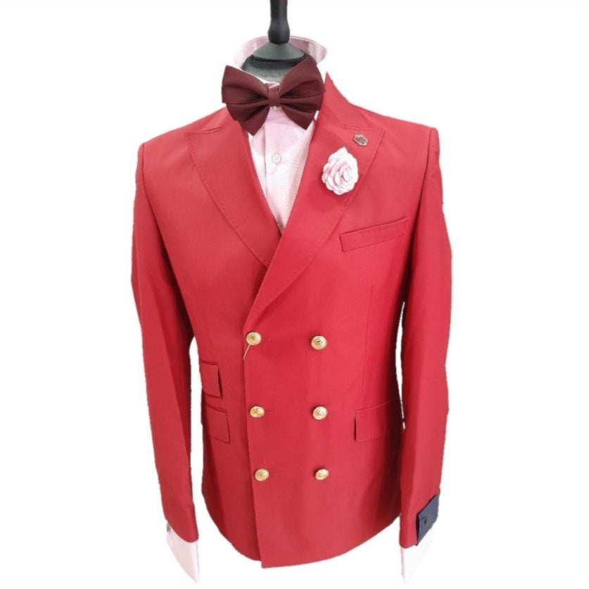Costume blazer croisé rouge : Toscane