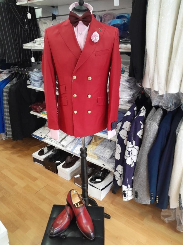 Costume blazer croisé rouge : Toscane