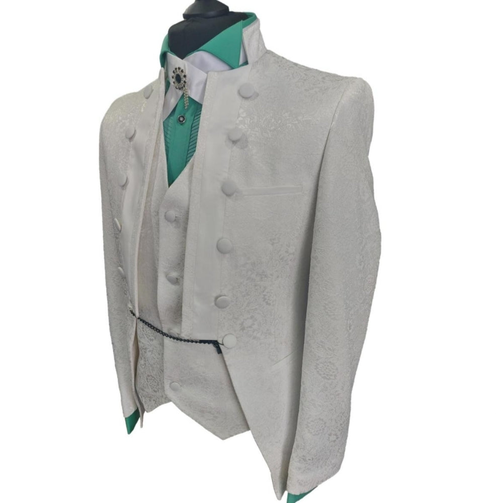 Costume de cérémonie 3 pièces blanc : Torino