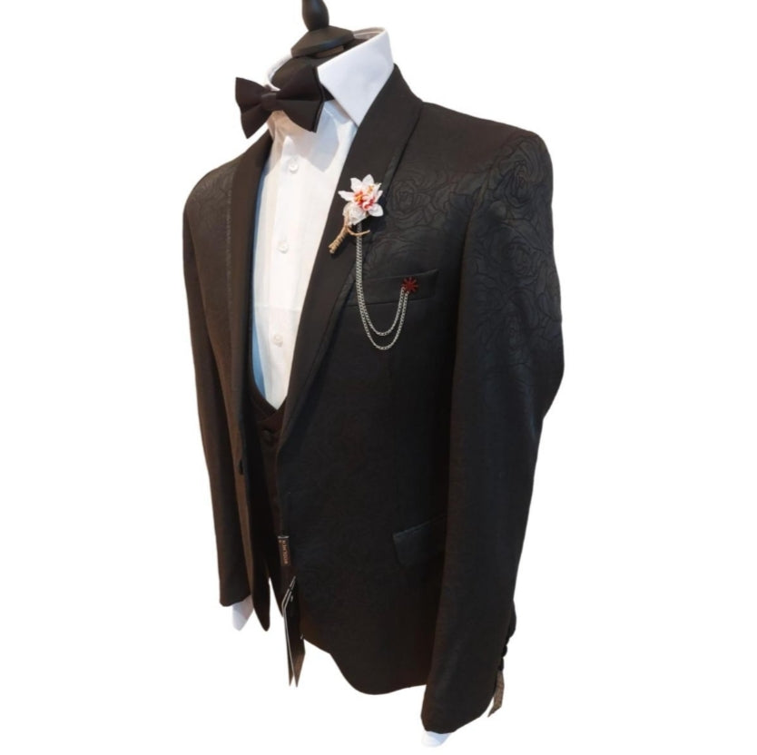 Costume de cérémonie 3 pièces noir : Oscar
