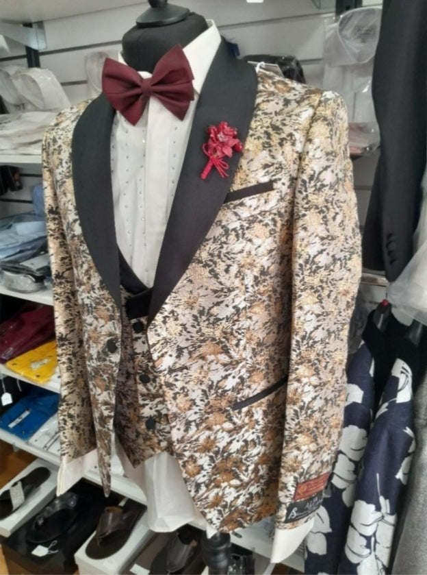 Costume de cérémonie 3 pièces or : Romano