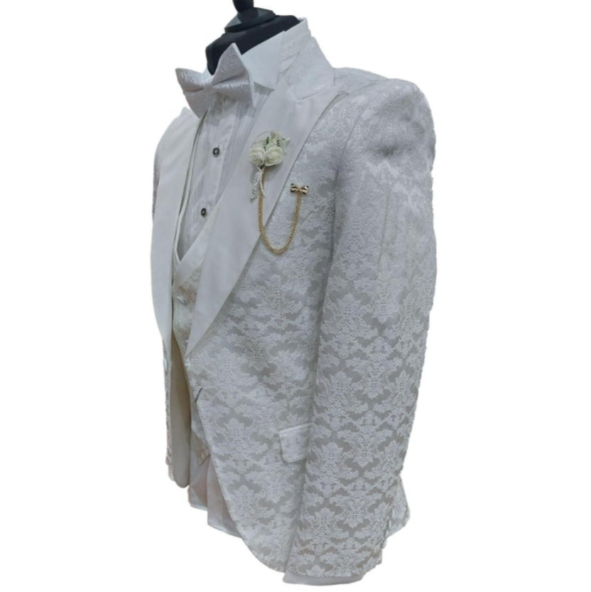 Costume de cérémonie à fleurs blanc : Giulio