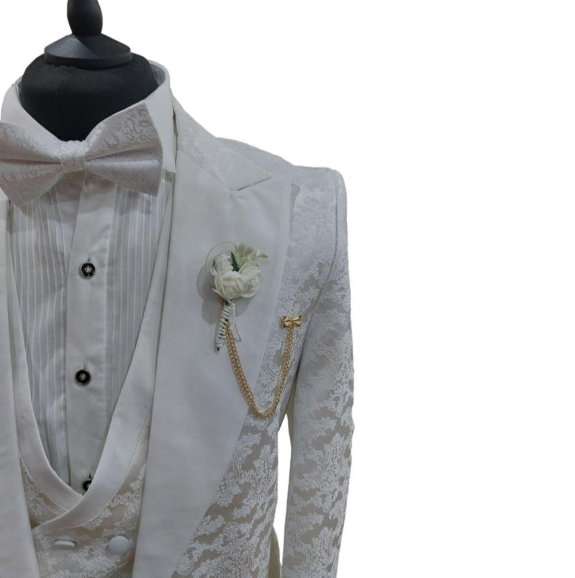 Costume de cérémonie à fleurs blanc : Giulio