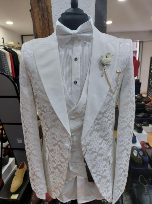 Costume de cérémonie à fleurs blanc : Giulio