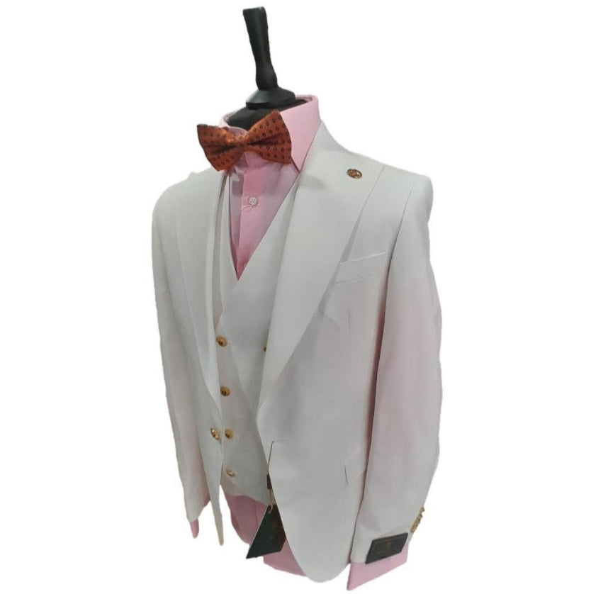 Costume homme 3 pièces blanc : Achile