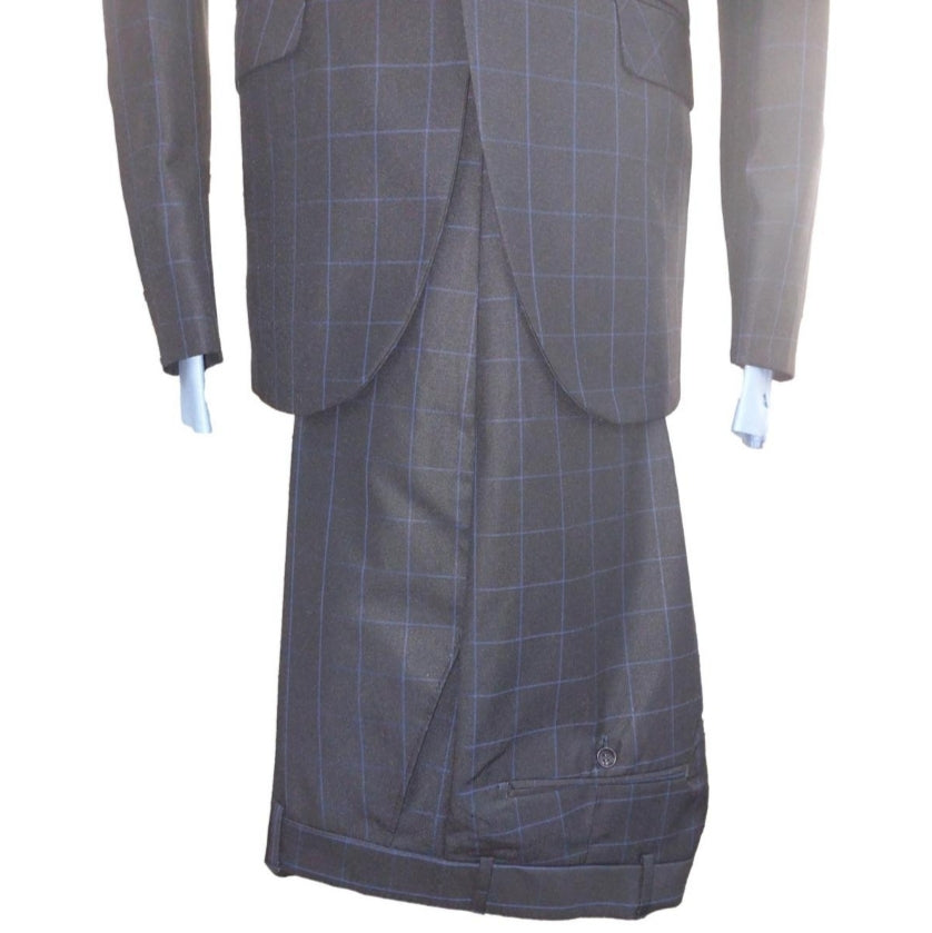 Costume homme à carreaux bleu : Herman