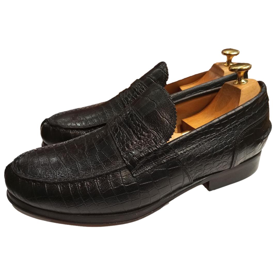 Mocassin cuir noir - College