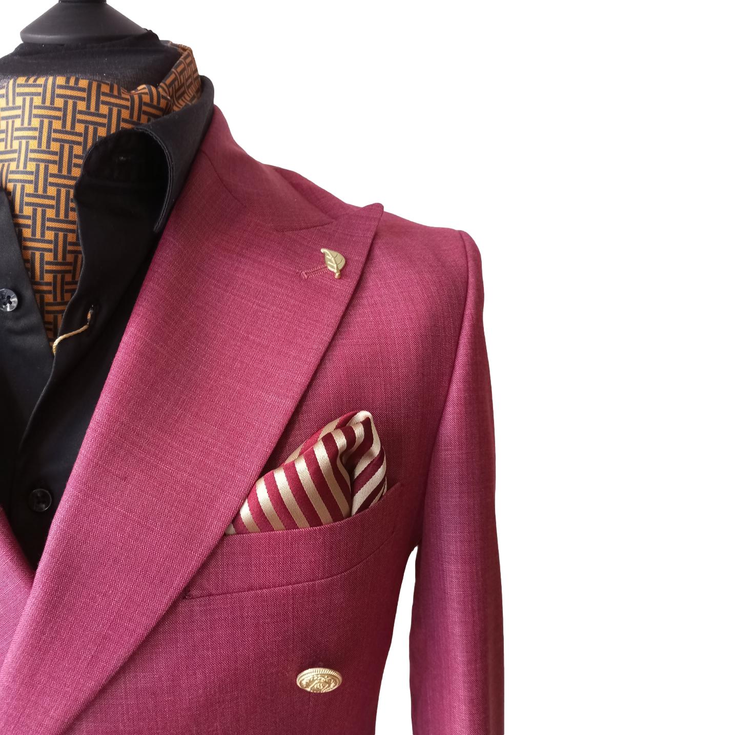 Costume blazer croisé fuchsia : Marvin