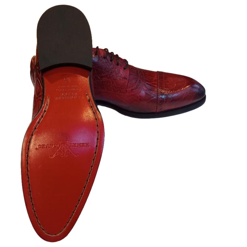 Chaussure richelieu cuir rouge : Owen