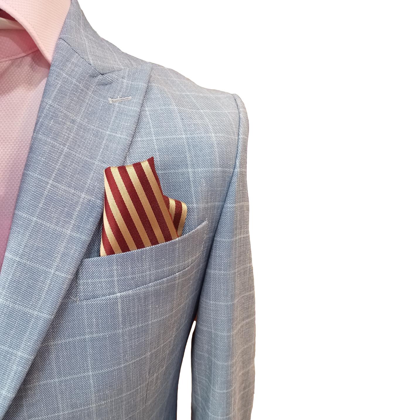 Costume homme à carreaux bleu clair - Pietro