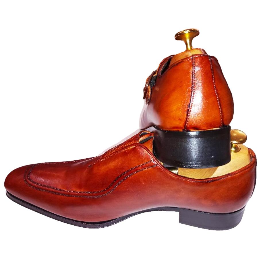 Chaussure Derby à boucle marron - Mario