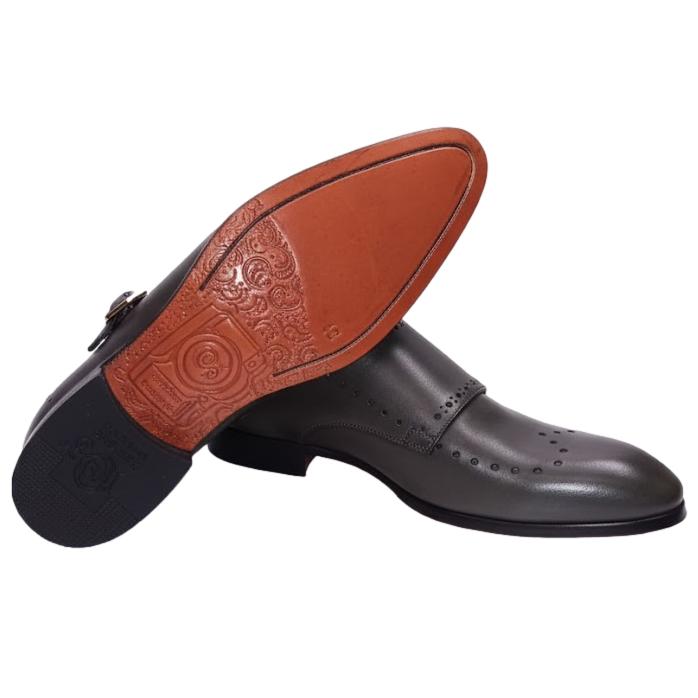 Chaussure derby double boucle gris : Austin