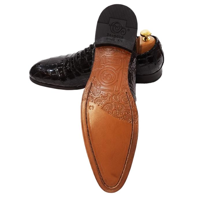 Chaussure richelieu cuir verni noir : Memphis