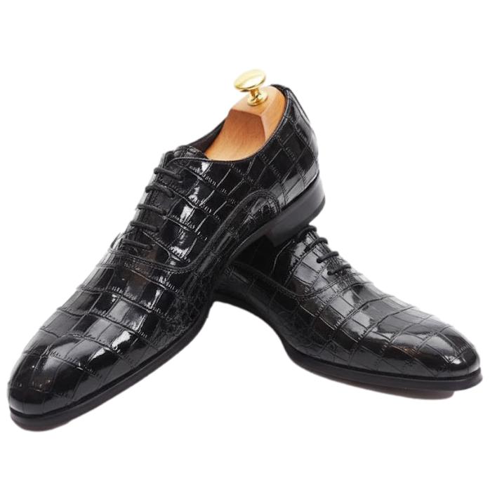 Chaussure richelieu cuir verni noir : Memphis