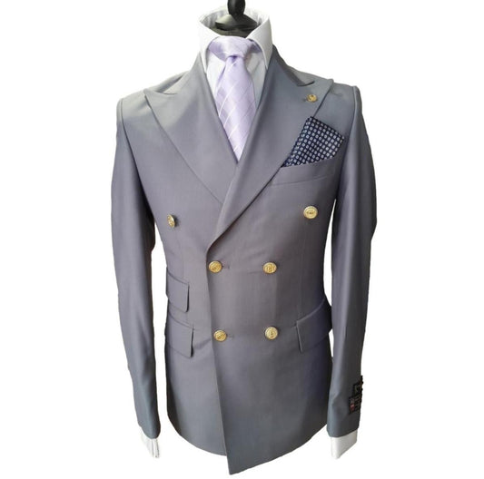 Costume blazer croisé gris : Marvin