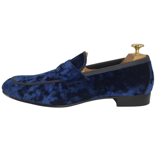 Mocassin en velours bleu : Juliano