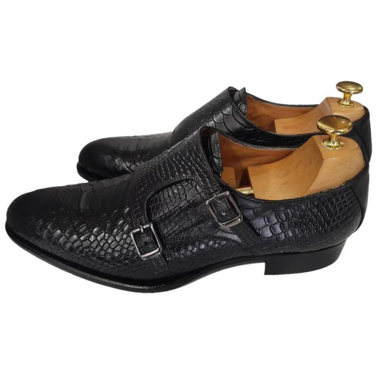 Chaussure derby à double boucle noir - Arley