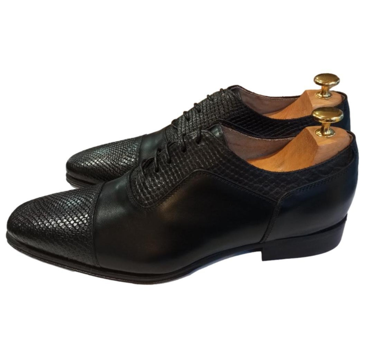 Chaussure homme bi-matière noir : Andria