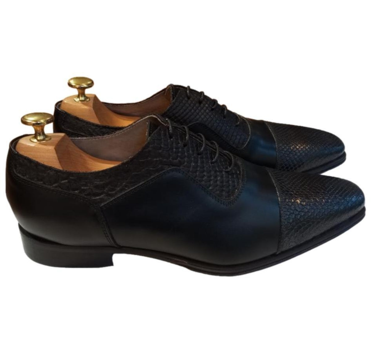 Chaussure homme bi-matière noir : Andria
