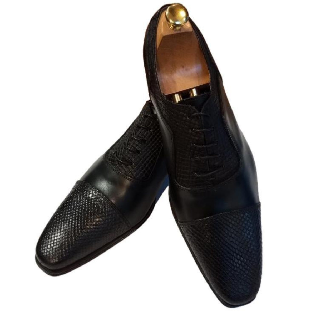 Chaussure homme bi-matière noir : Andria