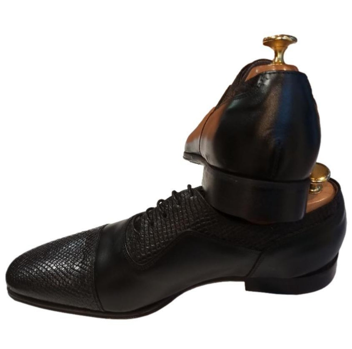 Chaussure homme bi-matière noir : Andria