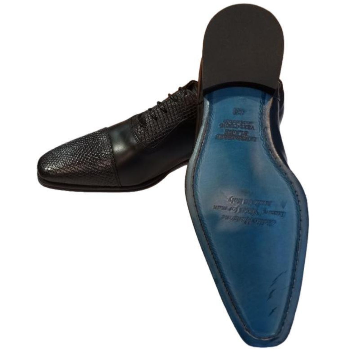 Chaussure homme bi-matière noir : Andria
