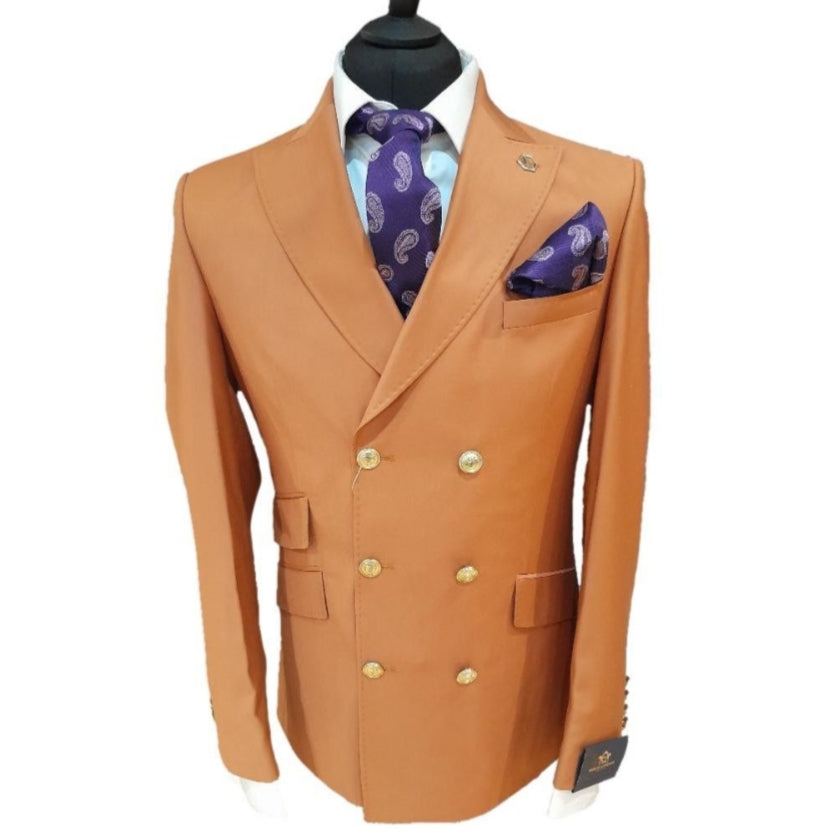 Costume blazer croisé marron clair : Toscane