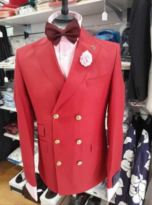 Costume blazer croisé rouge : Toscane