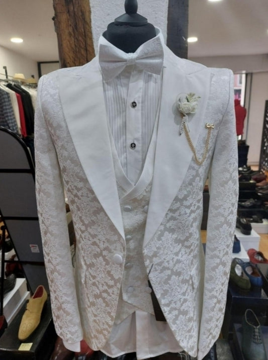Costume de cérémonie à fleurs blanc : Giulio