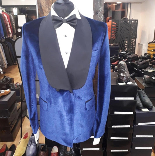 Costume de cérémonie croisé bleu : Melbourne