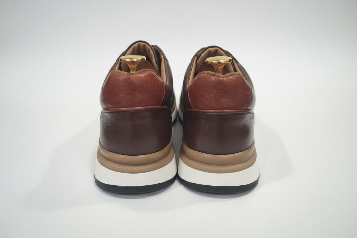 Baskets cuir marron - vue arrière