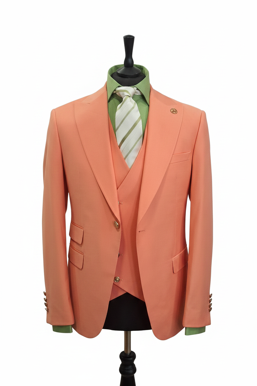 Costume homme 3 pièces orange : Mario
