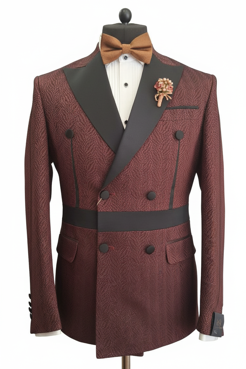 Costume de cérémonie croisé marron : Roma