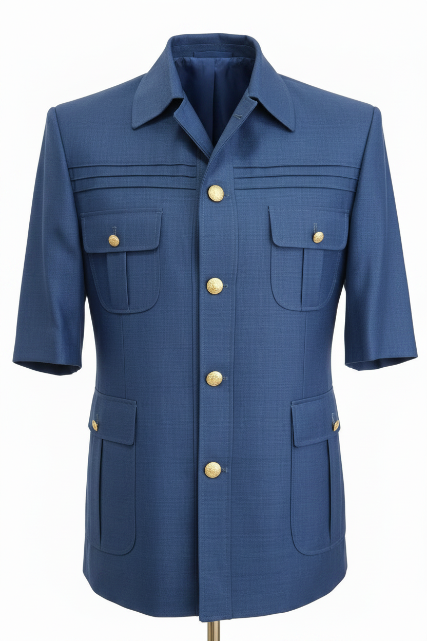 Costume safari manche courte bleu : Angelo